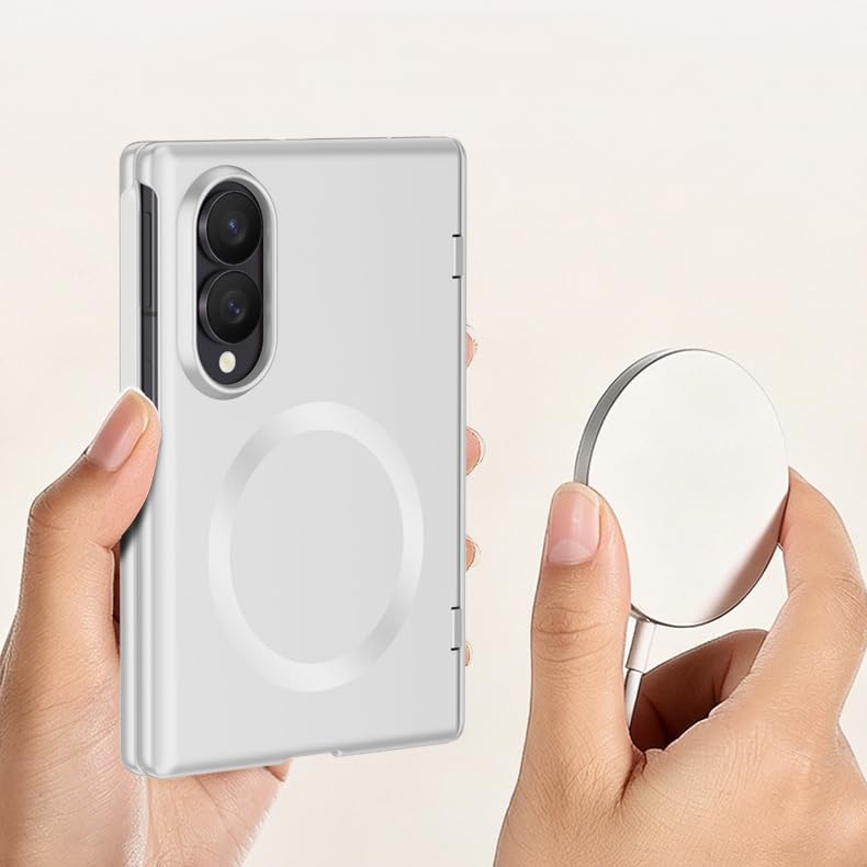 Custodia magnetica compatibile con Samsung Galaxy Z Fold 8 (nero, bobina, anti-peeping)