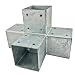 Produktbild Holzverbinder, Eckverbinder, Pfostenverbinder für 4 x Kantholzbalken 90 x 90 mm