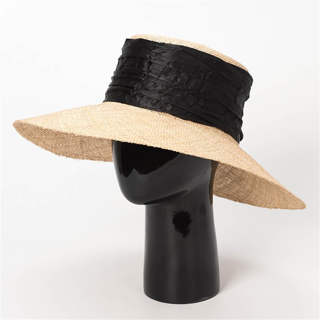 Chapeau de paille protection solaire maximale avec grand bord rigide