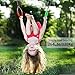PELLOR Hanging Ninja Rings, Fitness Gymnastic Rings Backyard Playground Training Equipment Play Set for Kids Adult, Ninja Warrior Obstacle Course Accessories