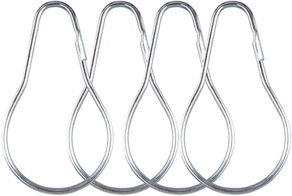 Metal Shower Curtain Rings,Stainless Steel Hanging Clips and Hooks,Set of 400,Silver