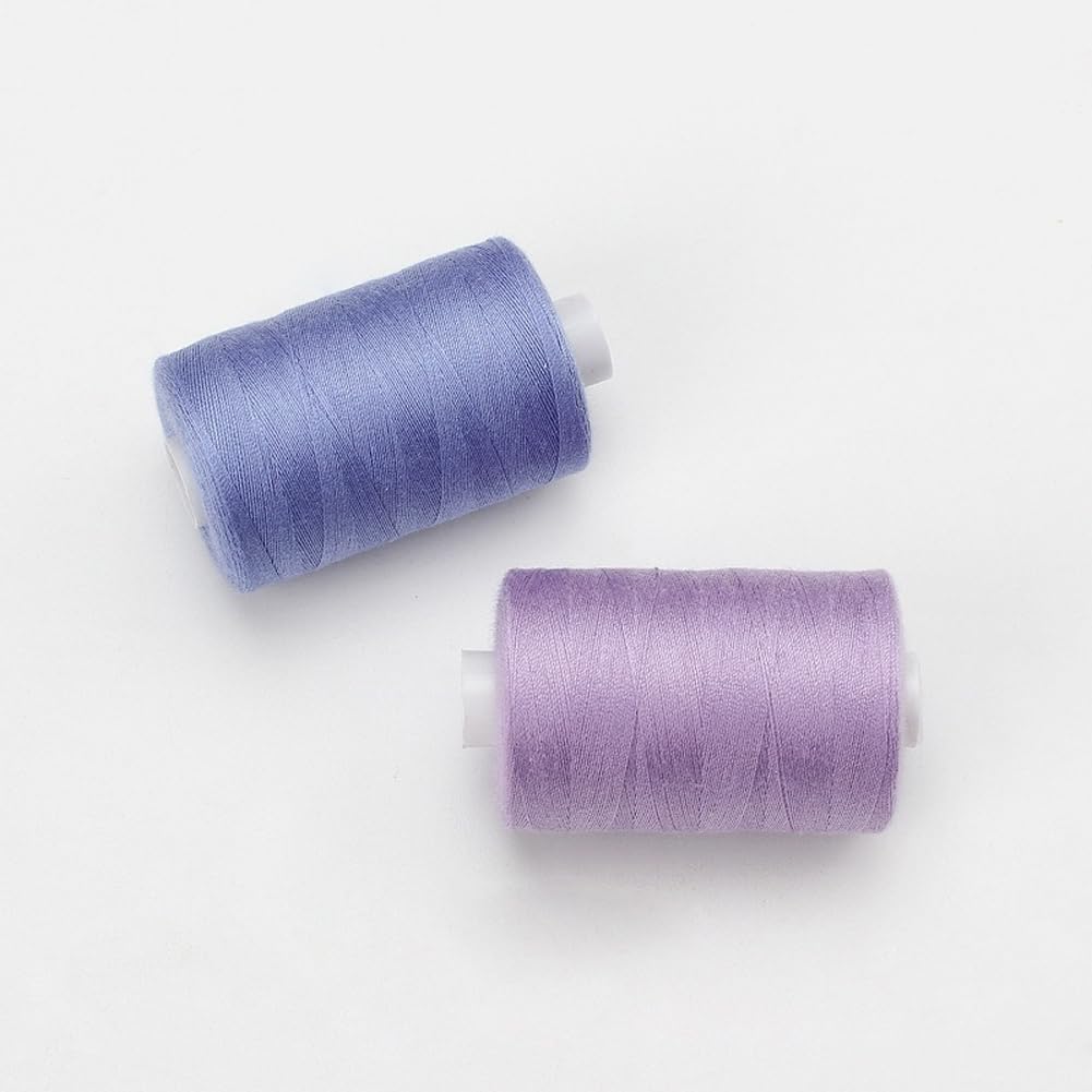 Filo da Cucito Multicolore, Set da 10 Colori, 1000 Iarde/Rocchetto, Fili in Poliestere con Bobine per Macchina da Cucire