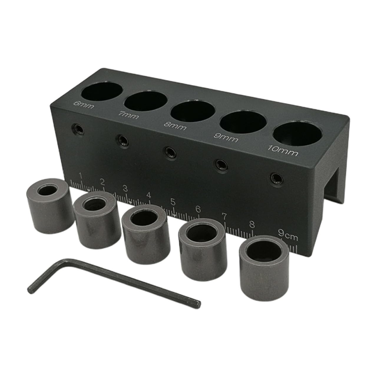 HOMSFOU Punzón para Perforar Madera con Guía de Perforación de Aleación de Aluminio, Localizador Preciso para Carpintería y Mejora la Calidad en Bricolaje