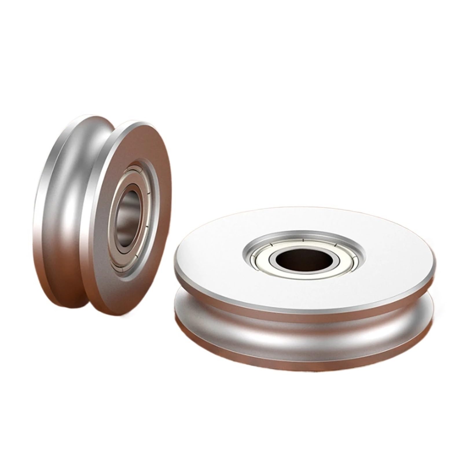 Puleggia di guida sollevamento con scanalatura a U in lega alluminio, ruota a cuscinetto singolo(6mm,60mm x 6mm)