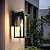 SIONLOM Outdoor Wall Lantern Exterior Lights for House,Outdoor Wall Sconce Clear Glass Waterproof Porch Light Patio Light Modern Matte Black Front Lighting for Patio, Front Door, Entryway(2 Pack)