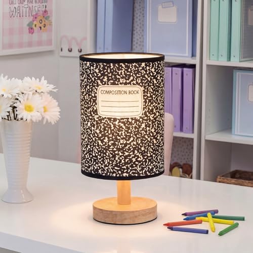 Flutesan 9.8 Inch Classroom Lamp Composition Notebook Classroom Decor Calming Corner Decor for Back to School Gifts Table Teachers Reading Corner Book Center Supplies Elementary Room Dorm Birthday