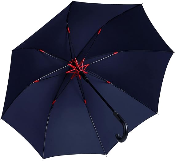 前代未聞の撥水性能大突破 Zrui 傘 長傘 メンズ レディース 超撥水 耐風 軽量 丈夫 Teflon加工 260t高強度グラスファイバー 大きい 自動開けステッキ傘 紳士傘 梅雨対策 晴雨兼用傘 収納ポーチ付き ネイビー 長傘 通販