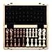 A&A Jeu d'échecs magnétique pliable en bois de 38,1 cm avec pièces d'échecs Staunton de 7,6 cm de hauteur - boîte en pin avec incrustation en noyer et érable
