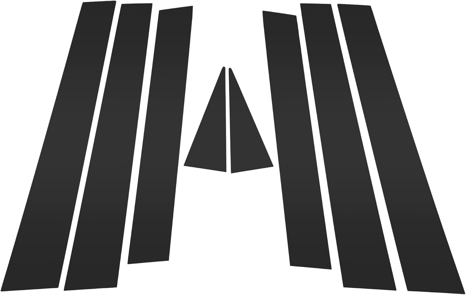 8 Pcs Front Rear Left Right Car Door Pillar Window Trim for Subaru Forester 2014-2018 Anti Scratch Sticker Pillar Posts Cover Black