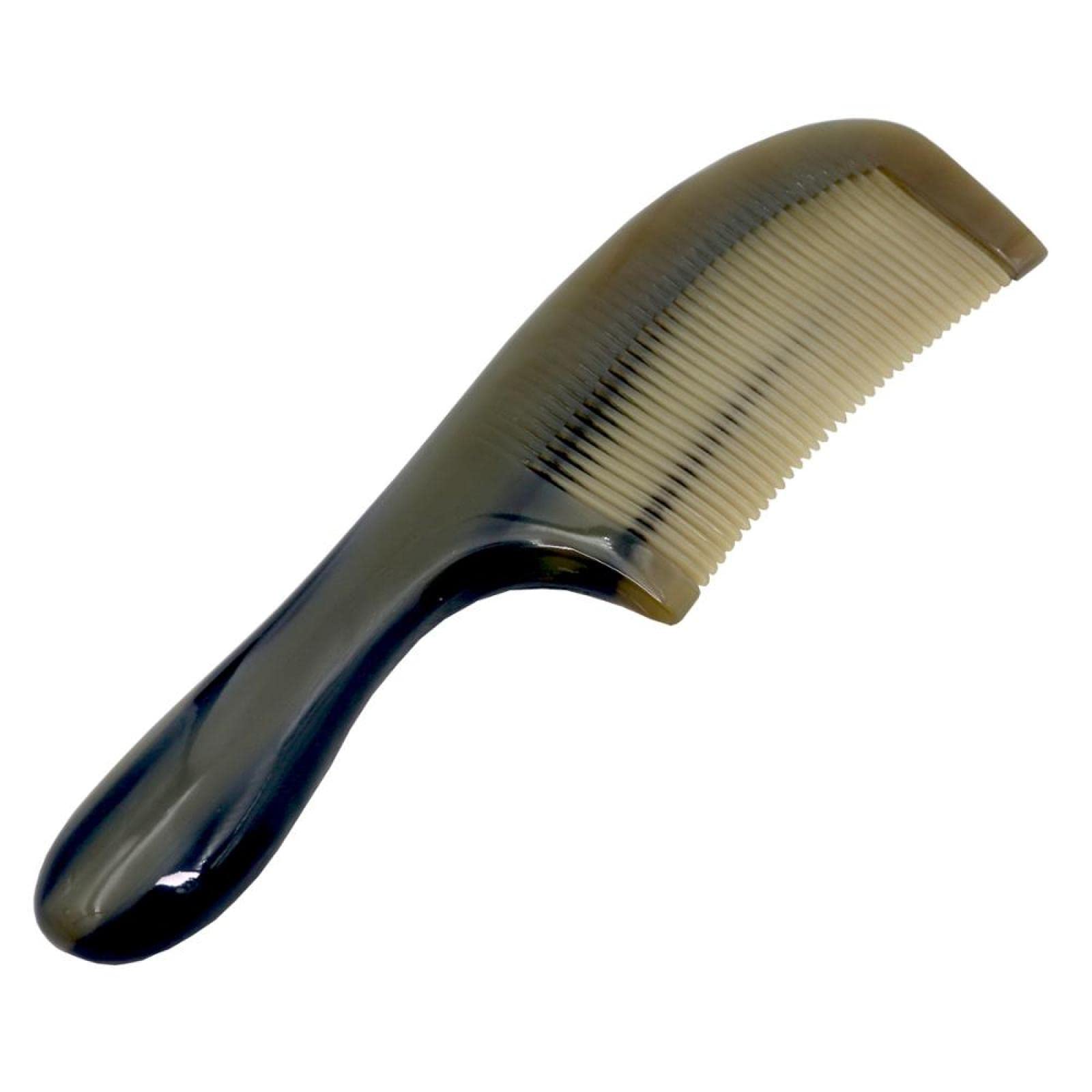 Amazon.co.jp: 自然なヤクの角の櫛 8.66 インチ ラウンド ハンドル