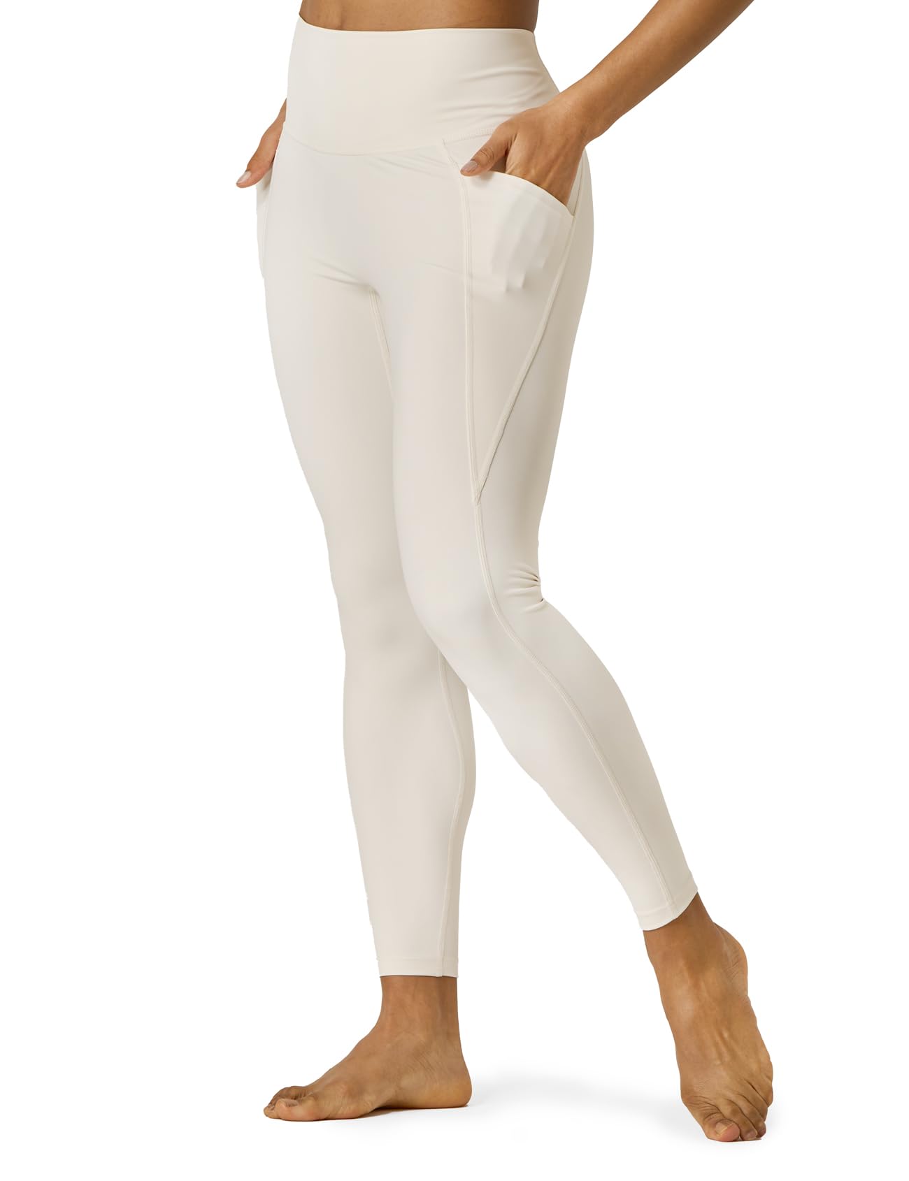 LAPASA Leggings Sportivi Yoga Donna L0A1/B1 - Pantaloni Lunghi Estivi Elasticizzati Tasche Laterali Opachi Vita Alta Push Up Contenitivi Aderenti Modellanti Snellenti Palestra Fitness Running Zumba