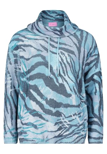 Betty Barclay Damen Jersey de malla con estampado, Mint/Grey, 40