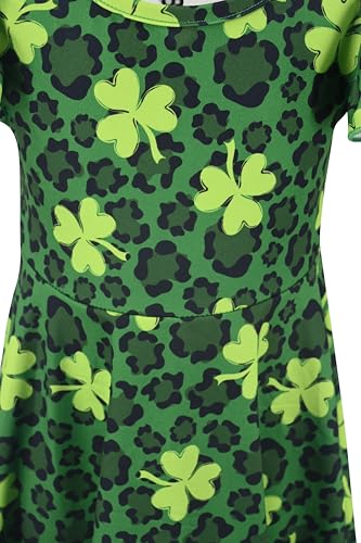 Image of Unique Baby Girls' Short Sleeve Everyday Printed Dresses for Kid and Toddler, Sizes 2T-12Y
