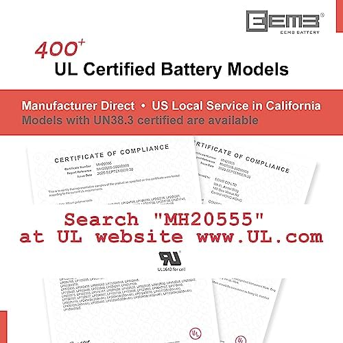 EEMB 3.7V 1100mAh 603449 Bateria Lipo ładowalny litowy polimerowy ze złączem JST - Upewnij się, że polaryzacja urządzenia pasuje do akumulatora przed zakupem!!!