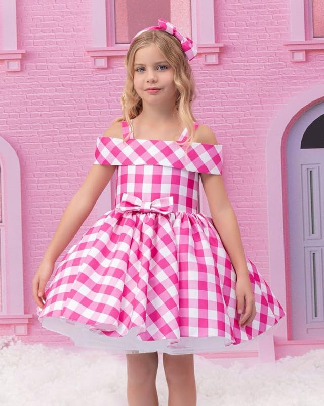 Image of Niren Enterprise Printed Knee Length Short Sleeves Square Neck Stylish Girls Party Dress