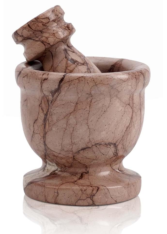 Radicaln Marble Mortar and Pestle Set Marinara 2.5" Inches Handmade Spice Grinder & Garlic Crusher for Kitchen Mortar and Pestle Set Small Herb Grinde