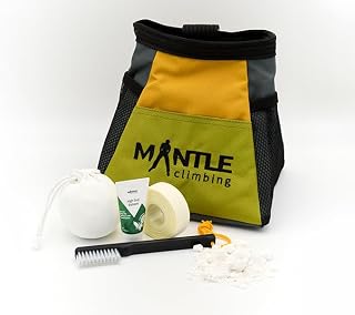MANTLE climbing equipment Juego de bolsas de limón con bola de tiza, cinta, crema de manos y cepillo para boulderbrush