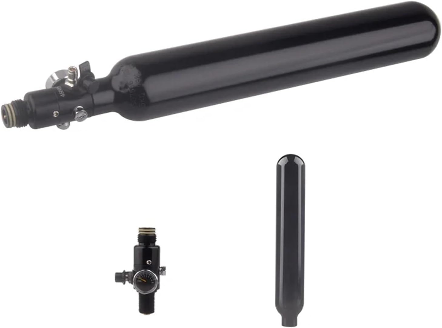 1pcs 0.38L 380cc Aluminium Diving Gas Cylinder Output 160 to 3000 PSL Pressure Regulator Adapter Valve Air Tank Accesories(Only Tank)