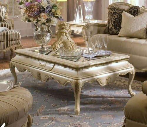 Lavelle Blanc Rectangular Cocktail Table by AICO Amini - 04 (54201N)