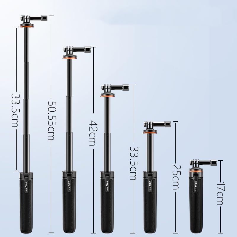 Treppiede Selfie Stick 118 Pollici - Per Action Cam 360, Fibra Di Carbonio, 9 Sezioni