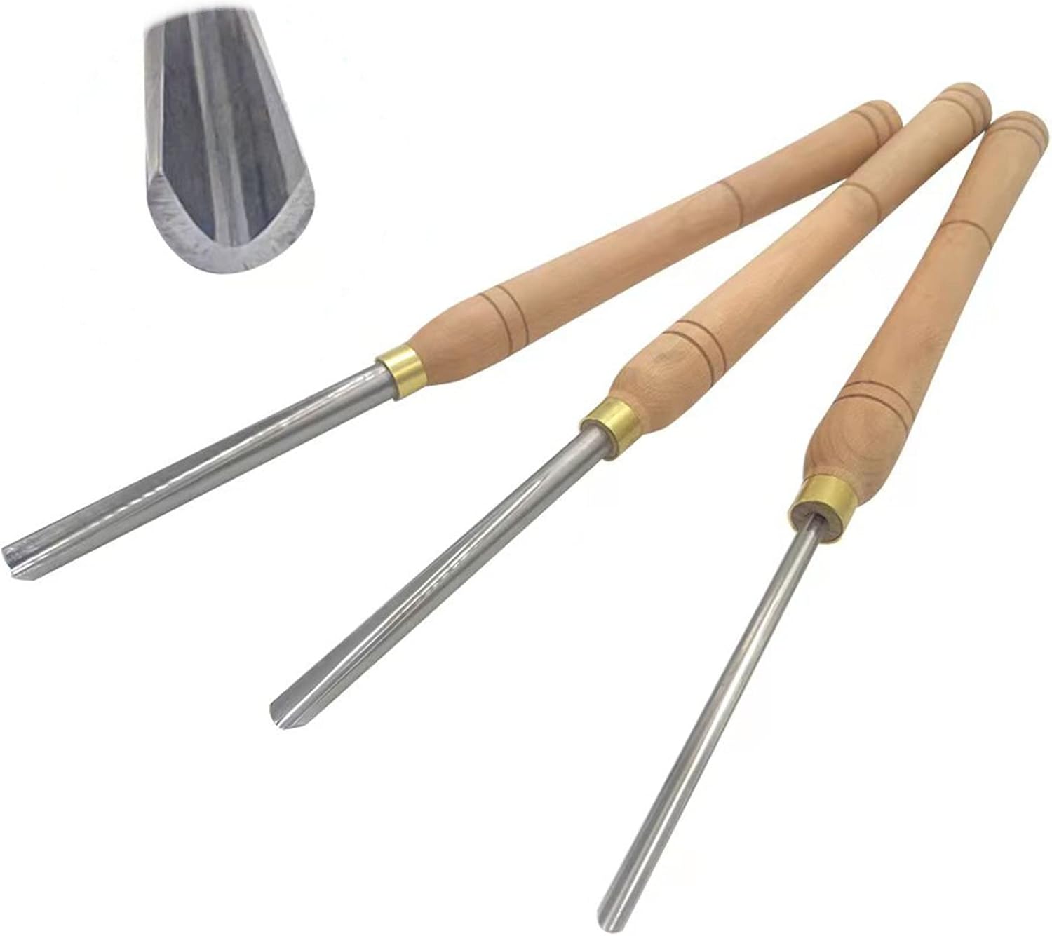 HSS Bowl Gouge for Wood Lathe, Wood Turning Tools with Hardwood Handle