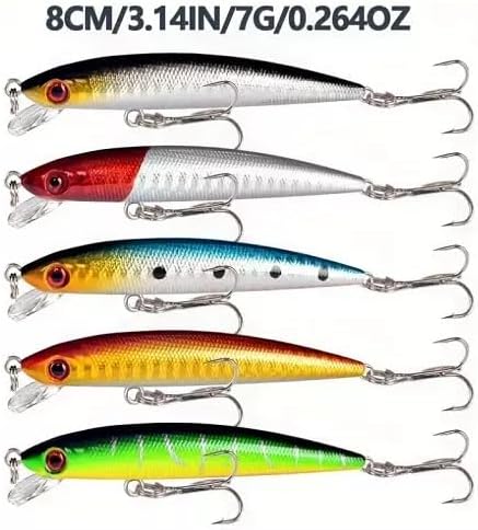 56pcs/Set Lot Mixed Bionic Fishing Lures Minnow Hard Artificial Bait Crankbait