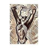  Decoration Salon Mural 40x60cm Pas de cadre Femmes Africaines Mode Thème Arrière-plan toile peinture Peinture Affiches et ImprimerArt mural Images pour salon DecorImprimer de la maison