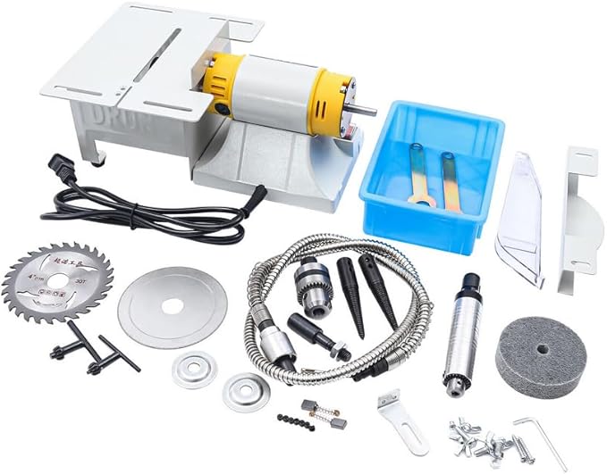 Mini Table Saw Jewelry Gem Rock Polishing Buffer Machine Bench Lathe Polisher Table Saw Cutter Rock Cutter Machine For Stones