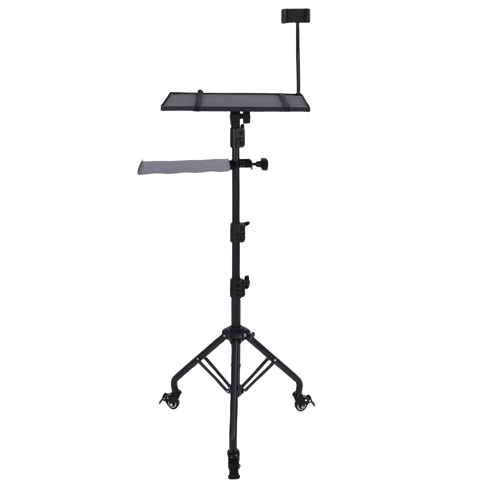 Omabeta Soporte de Ajustable, Ruedas de ángulo de Altura de Trípode de Aleación con Interruptor de Freno, para Consolas de Juegos, Proyectores, Equipos Visuales para el Hogar