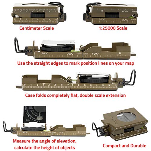 Northies Combo Pack Military Lensatic Sighting Compass