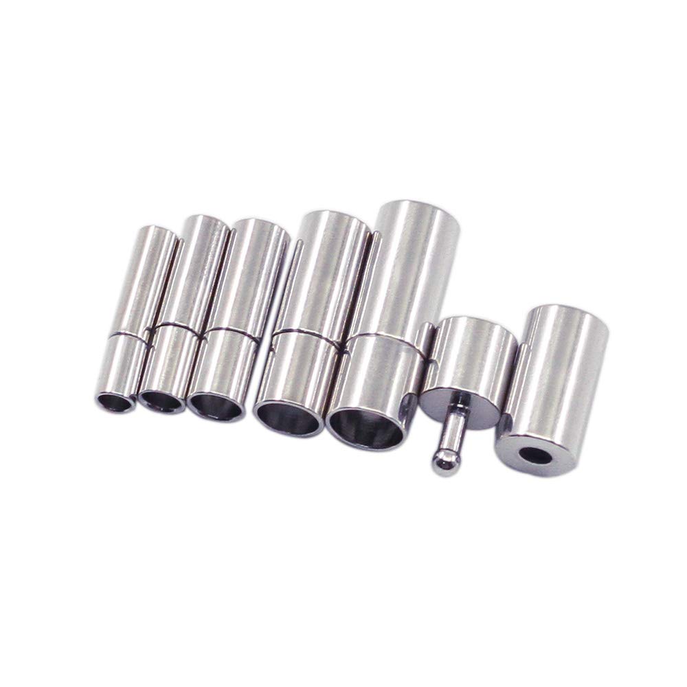 Wisiorek 10 sztuk/paczka złoty kolor metalowe zaślepki końcowe zapięcia pasuje 6mm okrągły skórzany przewód do tworzenia biżuterii DIY * 10 sztuk * 10 sztuk * 10 sztuk)