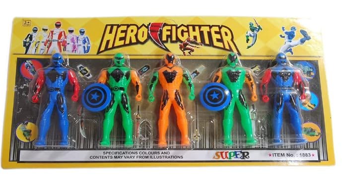 Toy Set/Super Hero Avenger/Fire Fighters Set of 5 Super Hero Action Figure for Boys Kids Children Best Gift