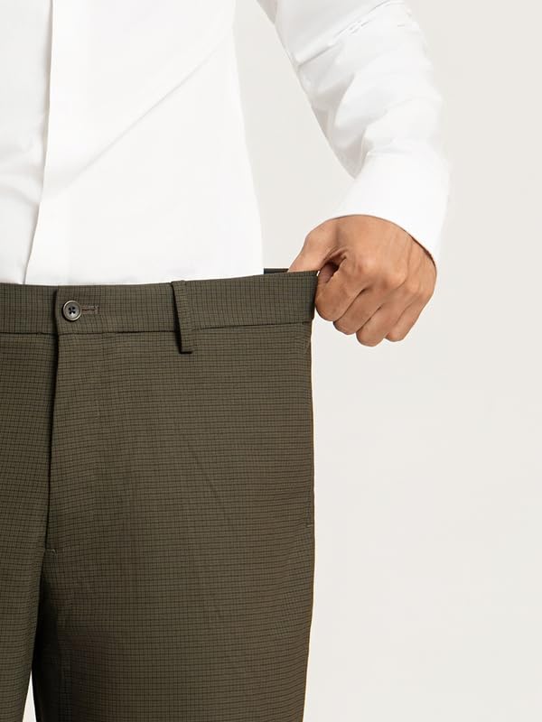 Image of The Pant Project Luxury PV Lycra Stretchable Formal Pants for Men | Stylish Relaxed Fit Men's Wear Trousers for Office or Party | Mens Fashion Dress Trouser Pant