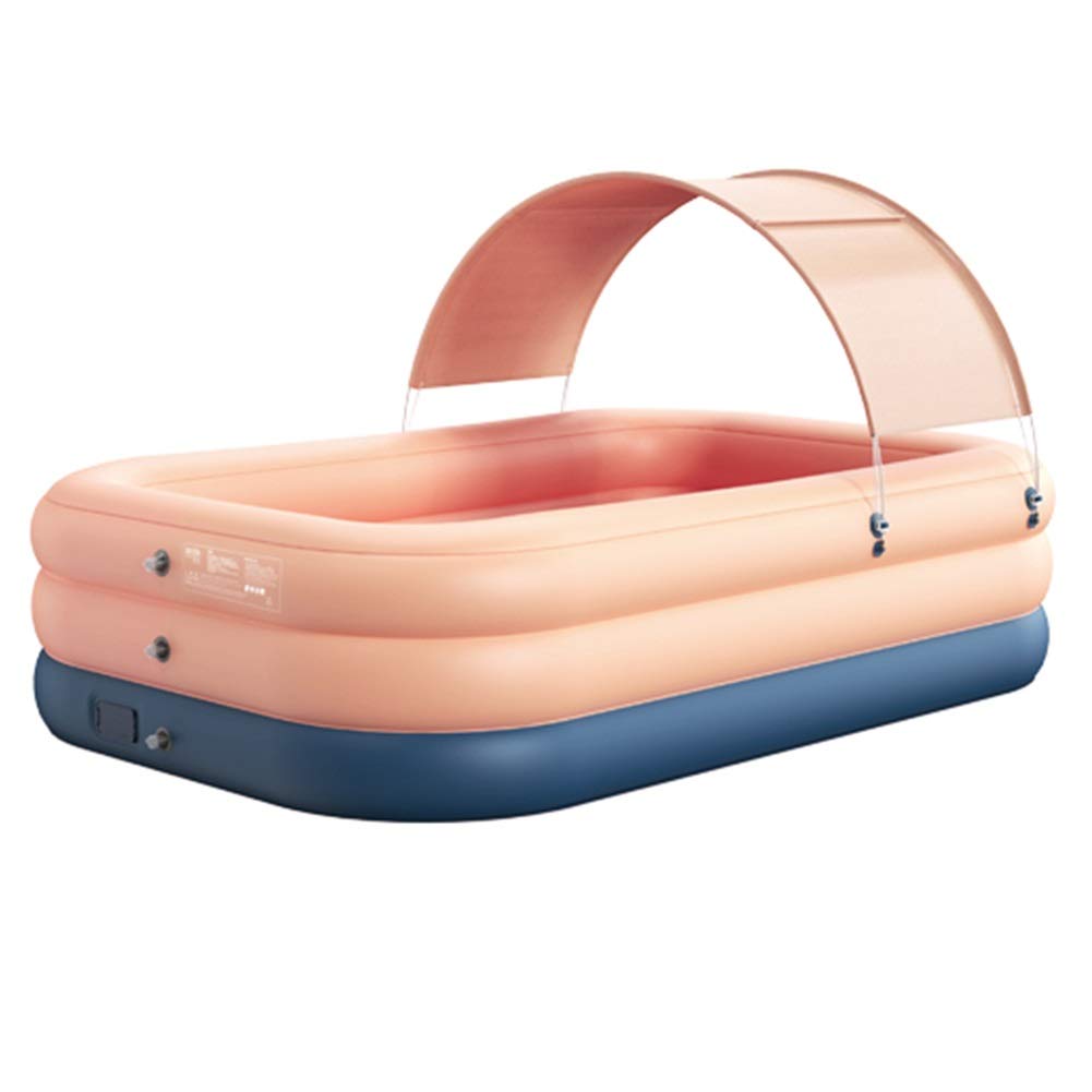KKXXYQFC Piscina autoinflable, con Capacidad para 5-7 Personas, sombrilla de Verano y Piscina Infantil Anti-Ultravioleta, 3 tamaños, 2 Colores
