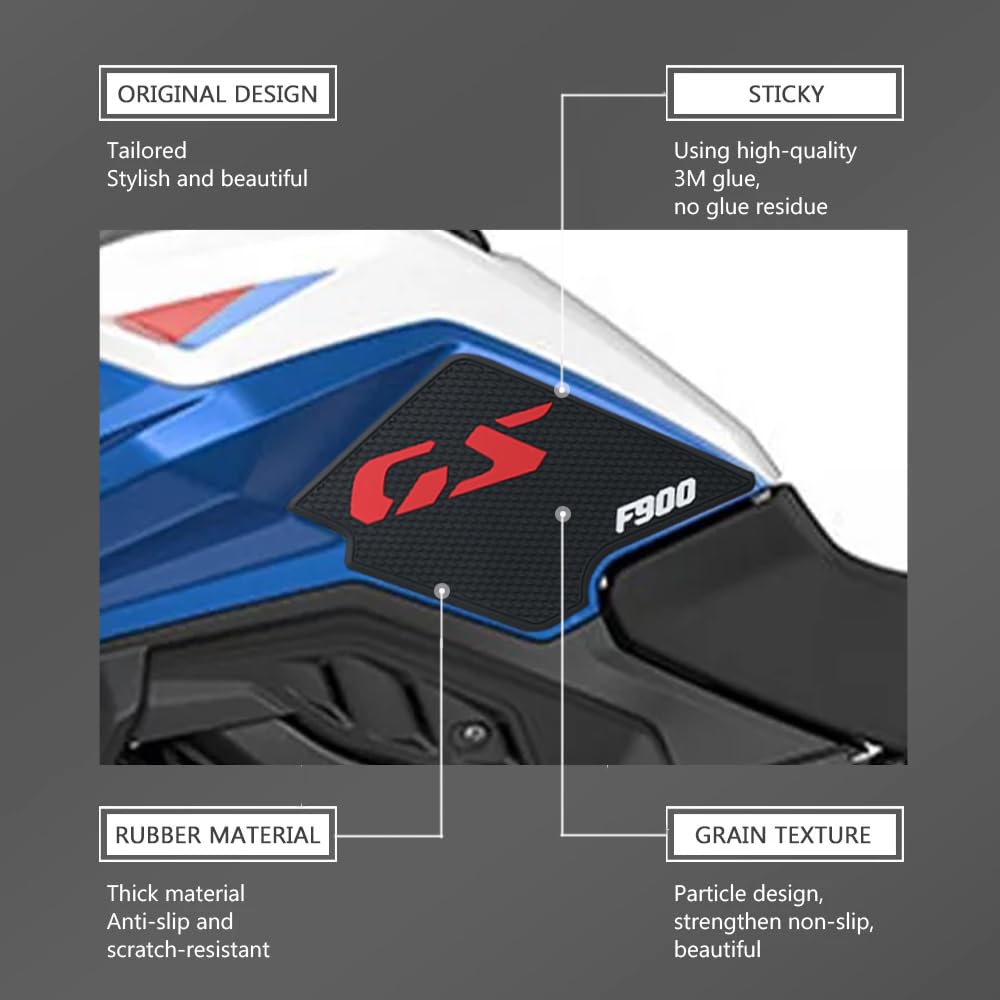 Naklejka boczna Tankpad dla BMW F900GS F900 GS F 900 GS 2024 Ochraniacz zbiornika naklejka Decal Gas Knee Grip Traction Pad Tankpad