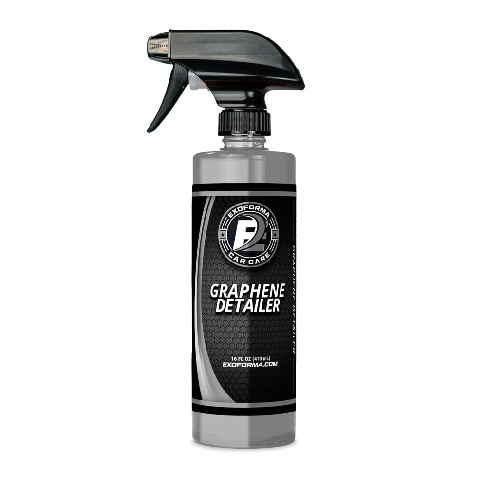 ExoForma Graphene Detailer & Sealant Spray - Ultra Shine, Gloss & Durable Long-Lasting Protection from Elements with Hydrophobic Action - For Paint, Glass, Wheels, Fiberglass & Gelcoats