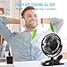BESKAR Small Clip on Fan, 3 Speeds USB Fans with Strong Airflow, Clip & Desk Fans USB Plug in with Sturdy Clamp - Ultra Quiet operation for Office Dorm Bedroom Stroller