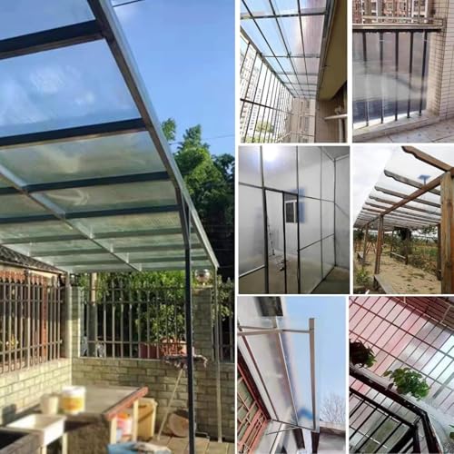 Lámina de policarbonato transparente para techos de 1x5m panel de exterior ultrarresistente 7