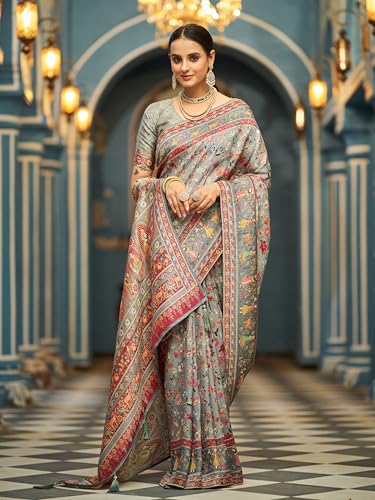 Image of SWORNOF Womens Kanjivaram Banarasi Silk Saree Kanchipuram Patola saree