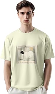 NOBERO Men's Cotton Regular Fit Graphic Print T-Shirt Price In India