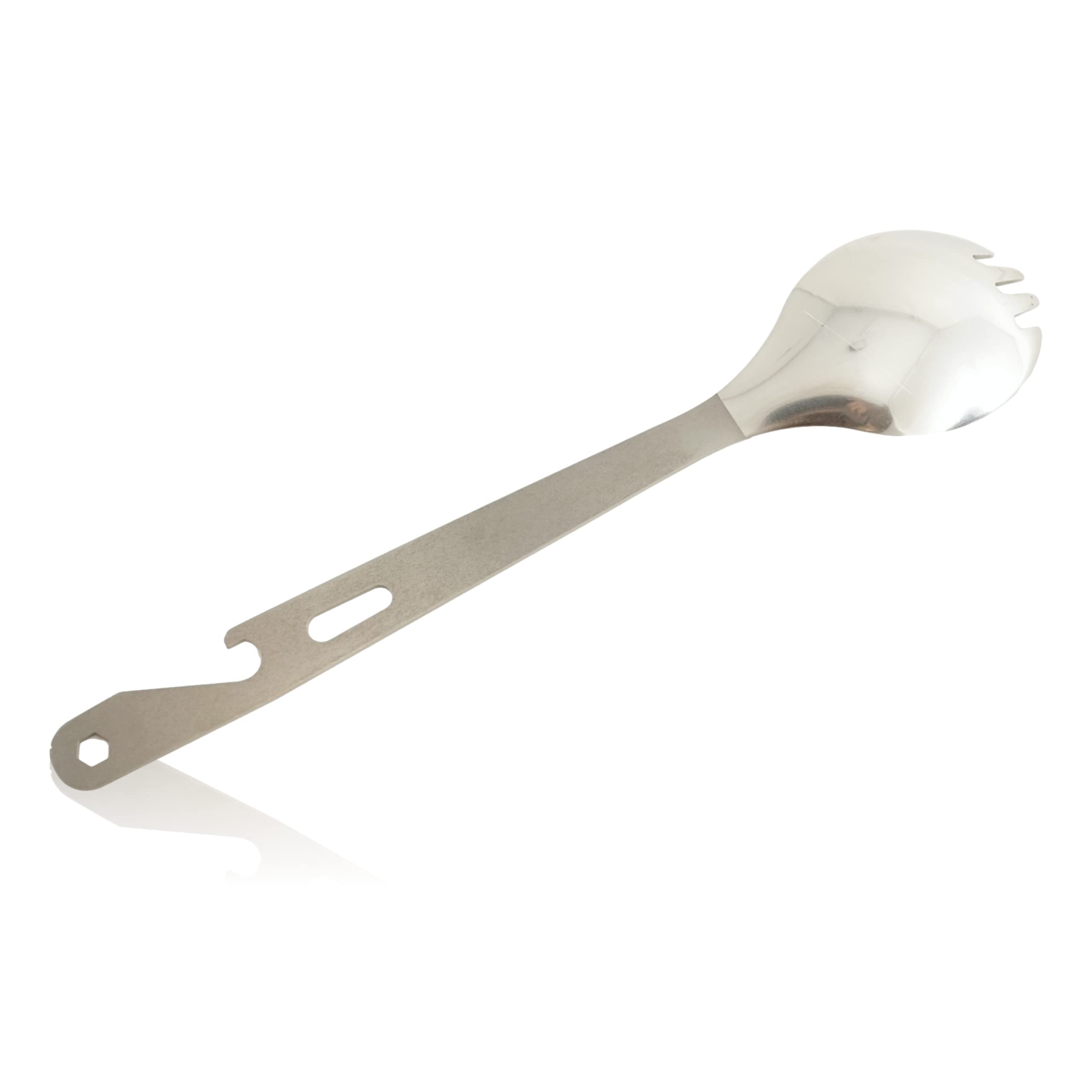 Valtcan Titanium Spork 3-in-1 Fork Spoon Fork Bottle opener Utensil Long Handle Camping Flatware