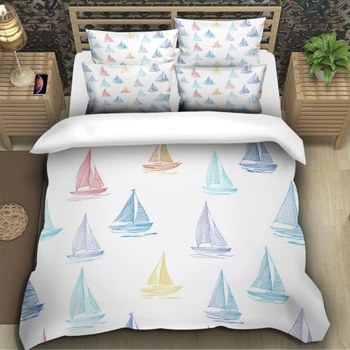 Housse de couette voilier légère et confortable avec fermeture éclair invisible - 5