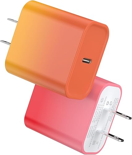 Vista 50 de iGENJUN Cargador USB C de 20 W, certificado MFi para iPhone 15, 14, 13, 12, cargador rápido, compacto PD 3.0, bloque de cargador de pared, lila