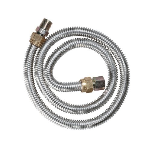 Dormont Supr-Safe Gas Appliance Connector (0145808) 20-3132-36B - 1/2 In. OD (3/8 In. ID) 1/2 In. MIP X 1/2 In. FIP X 36 In. Length Uncoated