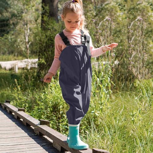 Toddler Boy Girl Rain Bib Pants Coverall Reflective Strips Lightweight Rainproof Windproof Mudproof2