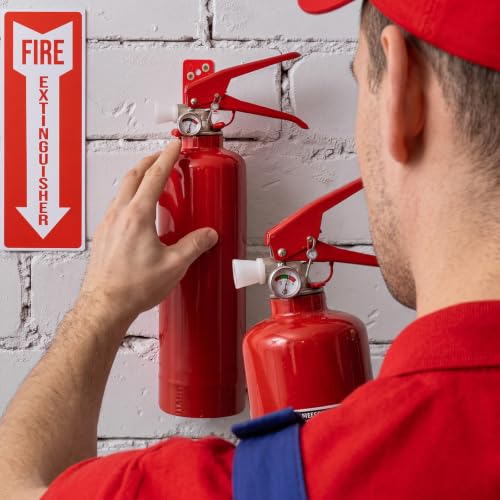 Image of TaoBary Fire Extinguisher Bracket and Sign Sticker, Wall Mount Bracket for Big and Small Fire Extinguishers, Indoors and Outdoors(2 Pack,10 lb)