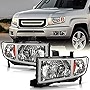 ACANII - For 2006-2014 Honda Ridgeline Pickup Headlights Headlamps Replacement Driver + Passenger Side