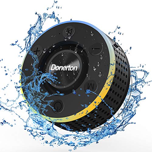 Altavoz Bluetooth, IP7 Impermeable Inalámbrico Altavoz Ducha, Altavoz Portatil Bluetooth 5.0 con Potente Ventosa, TWS HD Estéreo Micrófono Integrado, para el Hogar, Aire Libre, Viajes, reunirse