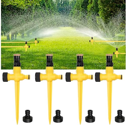 Arroseur à Trépied Rotatif 360°, Arroseur Télescopique 94cm, Système Irrigation Rotatif, Pied Métallique Résistant, Portée Réglable 6 12m, économique En Eau, Pour Pelouse Jardin Cour Grande Surface