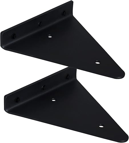 BLZ Soportes industriales flotantes ocultos blancos con tornillos fácil instalación capacidad de rodamiento de 882lbs - 1 par de soporte de ángulo